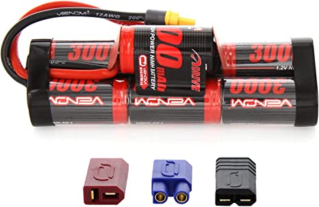 8.4v 3000mAh 7-Cell Hump Pack NiMH Battery With Universal Plug