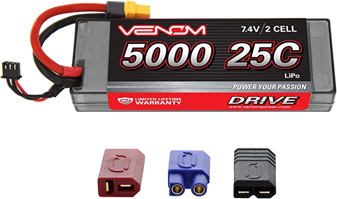 25C 2S 5000mAh 7.4V LiPo Hard Case - UNI 2.0-L