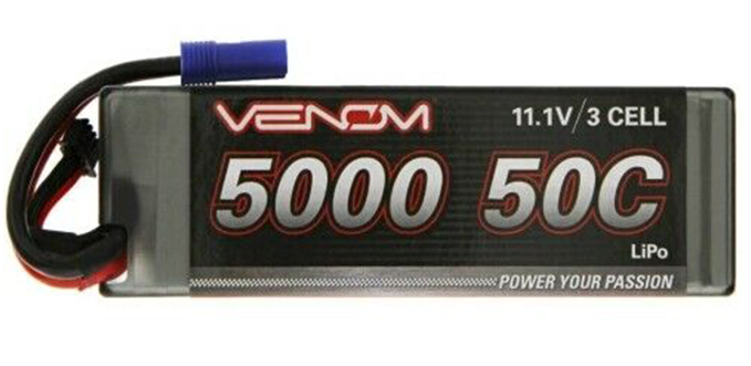 50C 3S 5000mAh 11.1V LiPo Hardcase - EC5