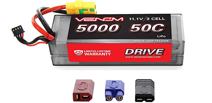 50C 3S 5000mAh 11.1V LiPo Hardcase - XT90-S