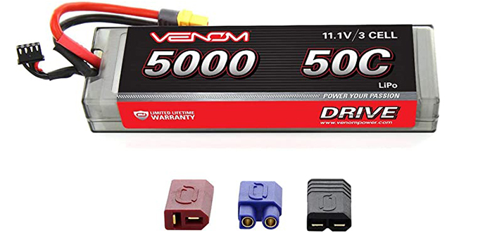 50C 3S 5000mAh 11.1V LiPo Hard Case Flat Pack - UNI 2.0-L