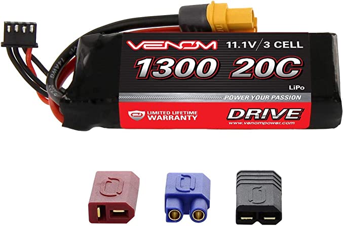 20C 3S 1300mAh 11.1V LiPo Battery With Universal Plug