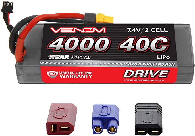 40C 2S 4000mAh 7.4 LiPo Battery ROAR Approved With UNI Plug