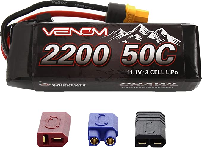 50C 3S 2200mAh 11.1V RC Rock Crawler LiPo Battery With Universal Plug