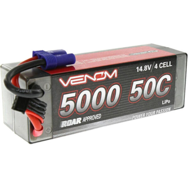 50C 4S 5000mAh 14.8V LiPo Hard Case ROAR - EC5 - Image 2